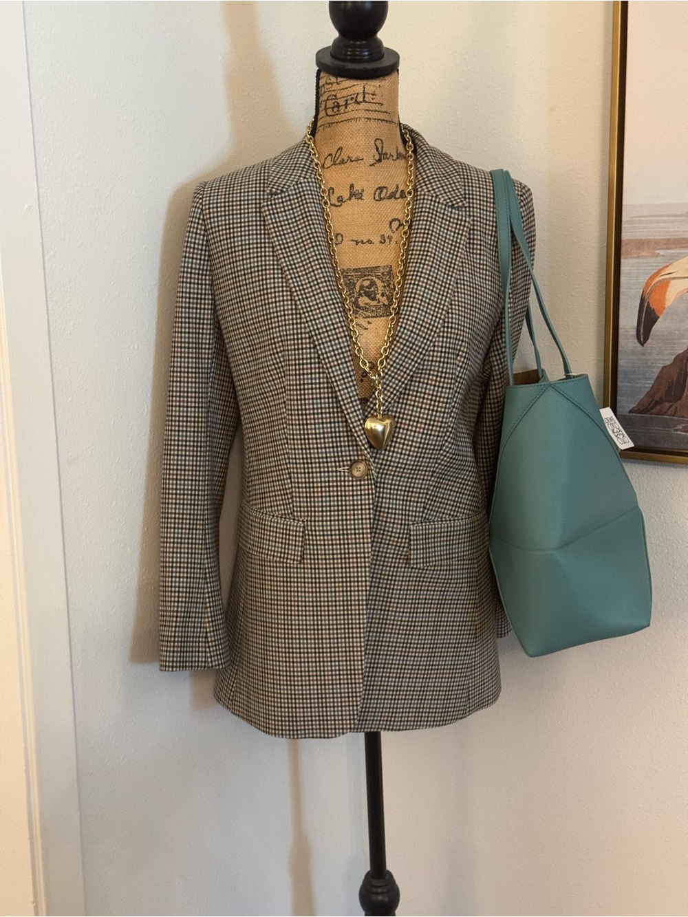 🤎🩶 NWT THE LOFT OVERSIZED BLAZER DONE IN A PLAID FABRIC !🤎🩶